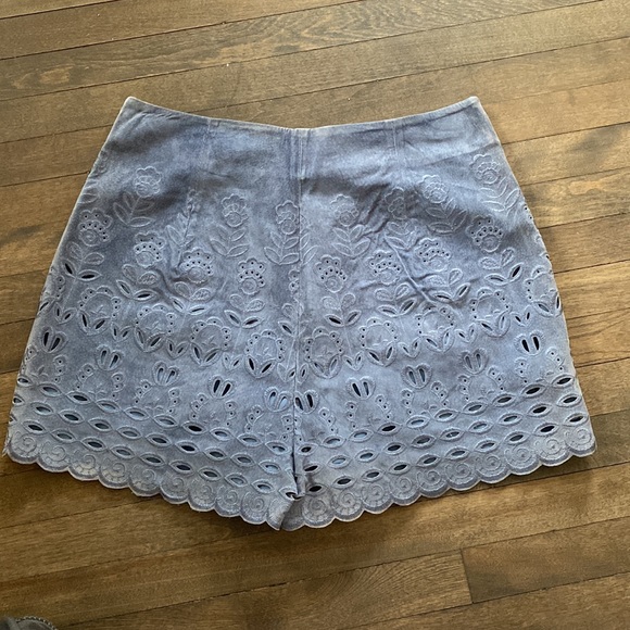 NWOT Intermix Suede Eyelet Shorts - Picture 6 of 11